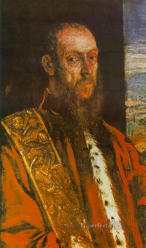  italiano Pintura al %C3%B3leo - Retrato de Vincenzo Morosini Tintoretto del Renacimiento italiano